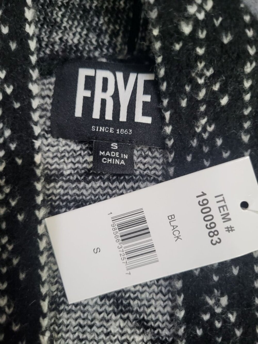FRYE Women's SM Aztec Geometric Pattern Open Front Cardigan Sweater NWT Western - Picture 3 of 7
